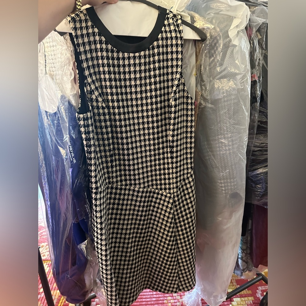 Lauren Ralph Lauren Black and White Houndstooth Dress